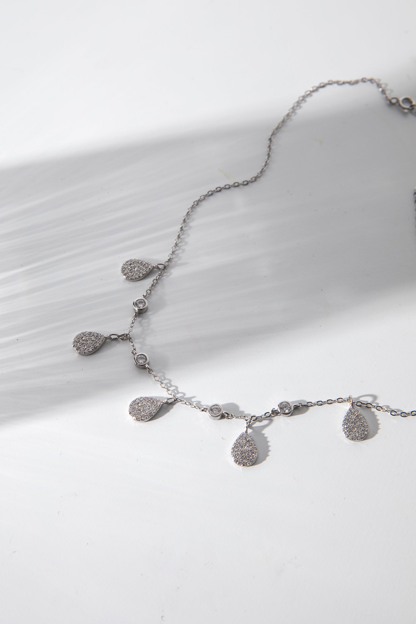 Teardrops From Heaven Necklace Silver