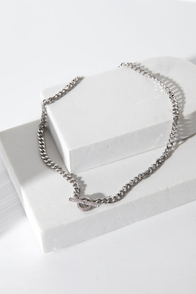 Hupa Toggle Necklace Silver