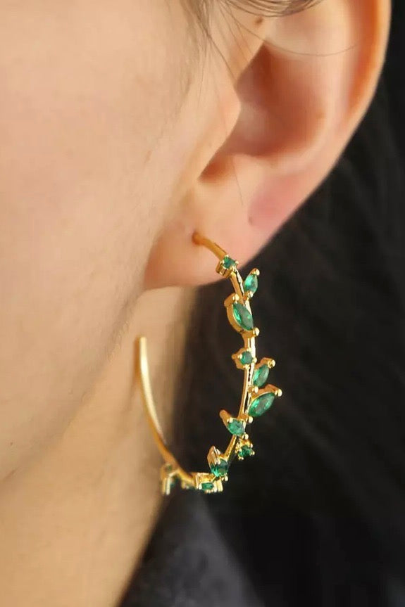 Hoop Emerald Earring