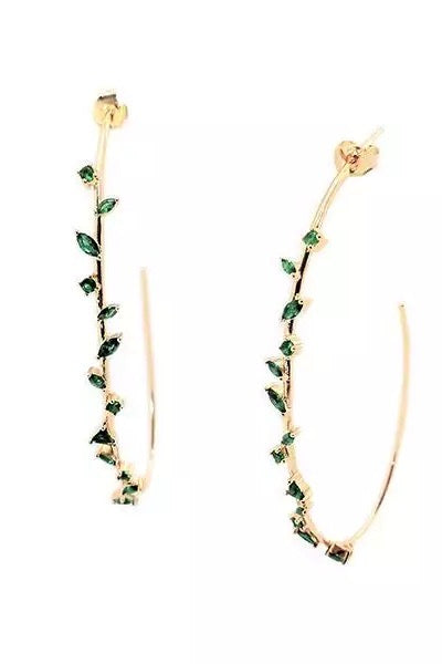 Hoop Emerald Earring