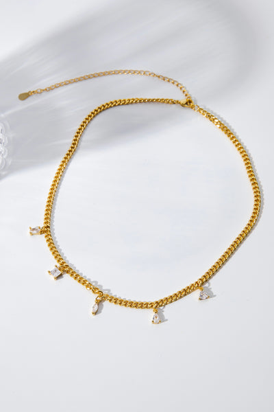 Cubana White Stone Necklace