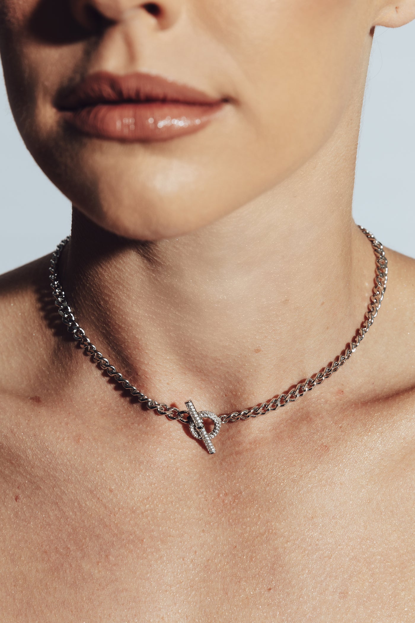 Hupa Toggle Necklace Silver