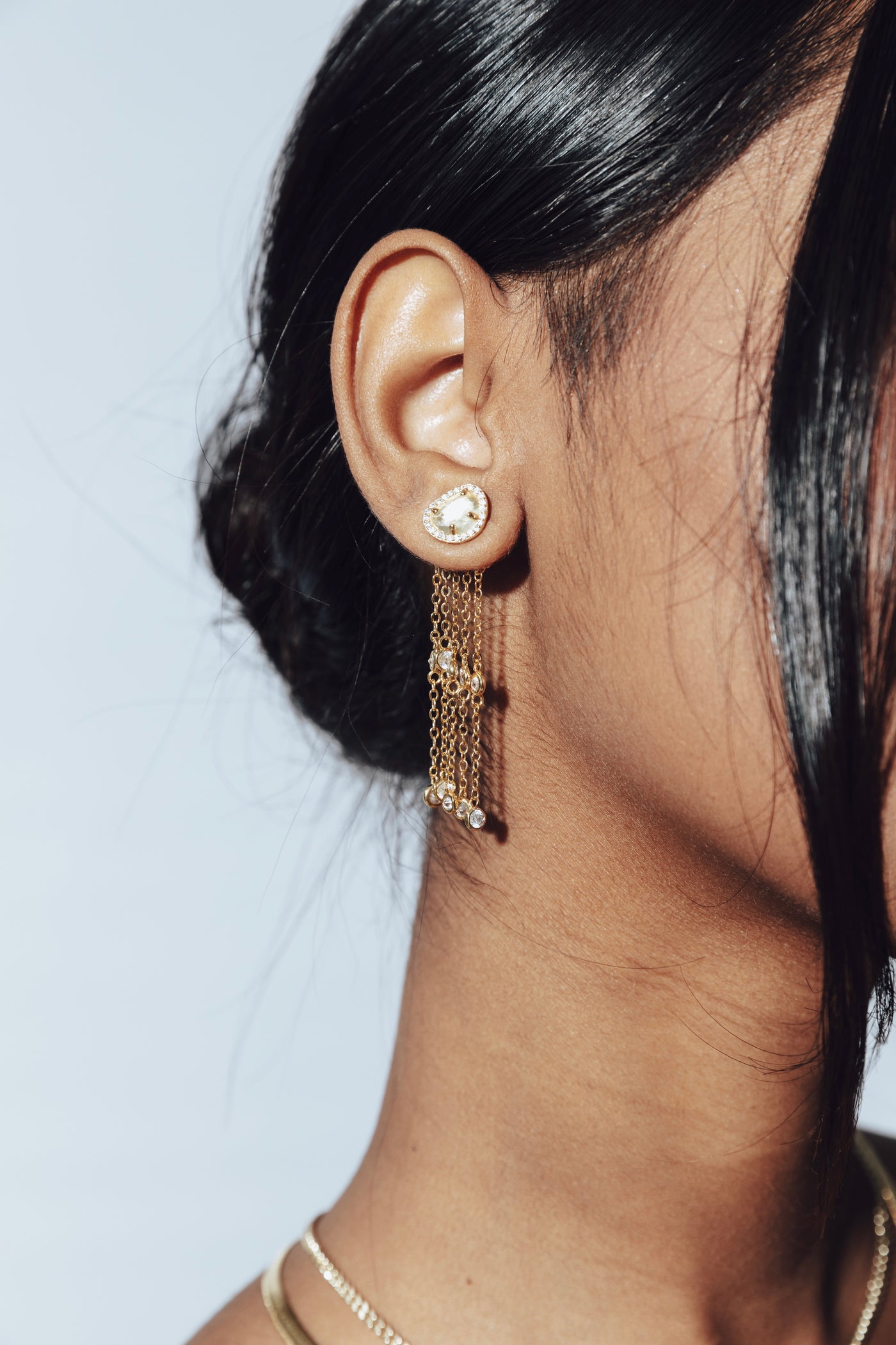 Celeste Waterfall Earring Gold